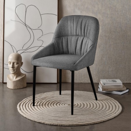 Sedia CLARA GRIGIA tessuto GRIGIO tessuto EASY CLEAN H85 L50  P57