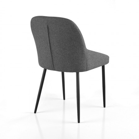Sedia CLARA GRIGIA tessuto GRIGIO tessuto EASY CLEAN H85 L50  P57