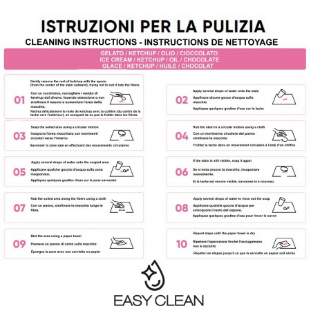 Sedia CLARA GRIGIA tessuto GRIGIO tessuto EASY CLEAN H85 L50  P57