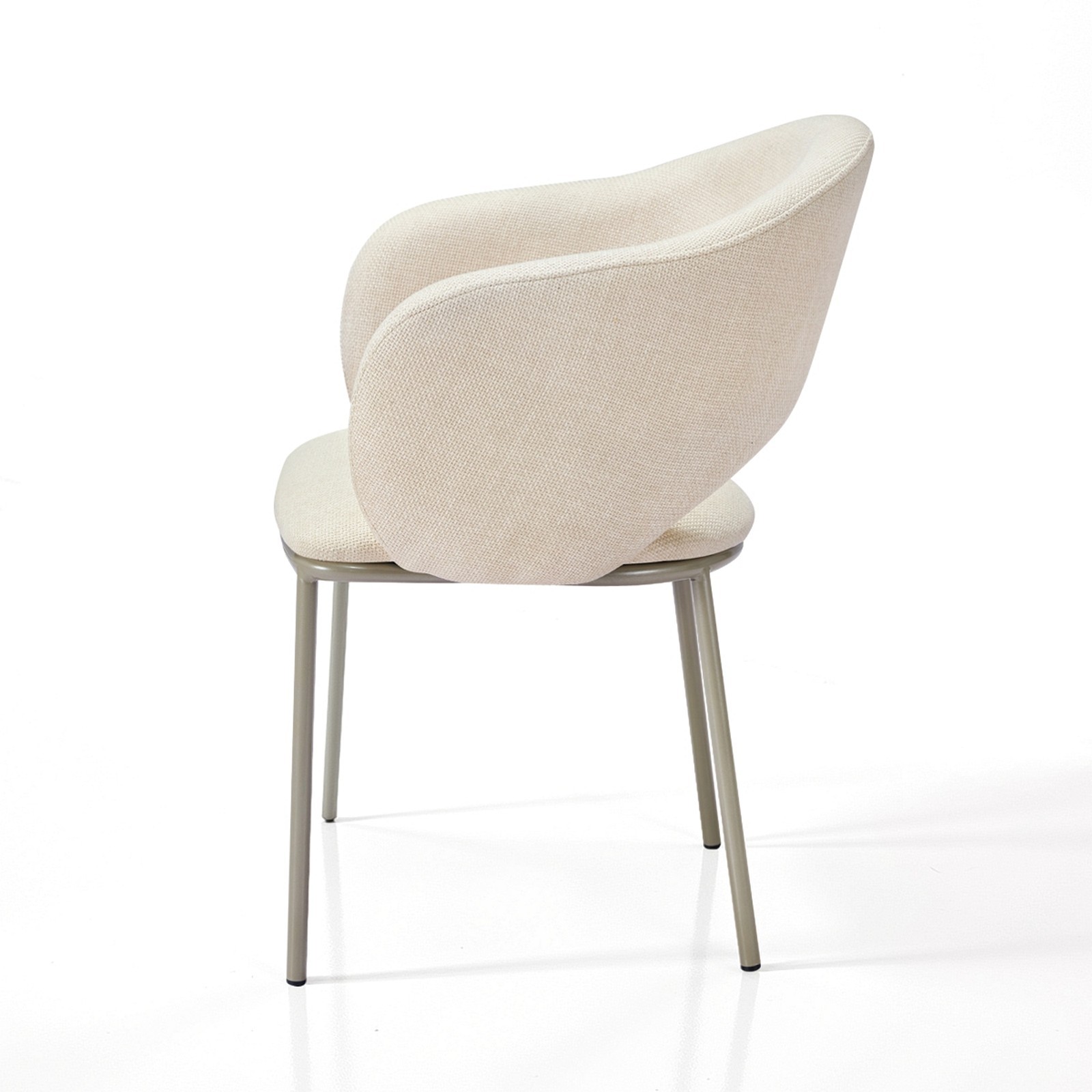 Sedia DHELIA BEIGE PLATINO tessuto Beige struttura metallo Platino opaco cm H80 L54 P57