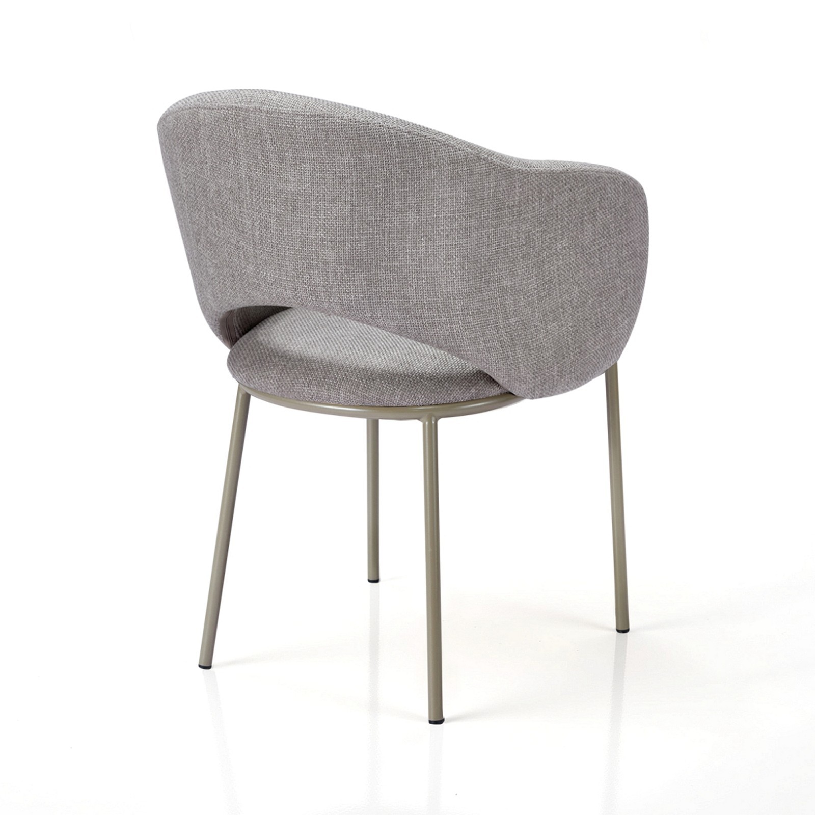 Sedia DHELIA GRIGIA PLATINO tessuto Grigi struttura metallo Platino opaco cm H80 L54 P57