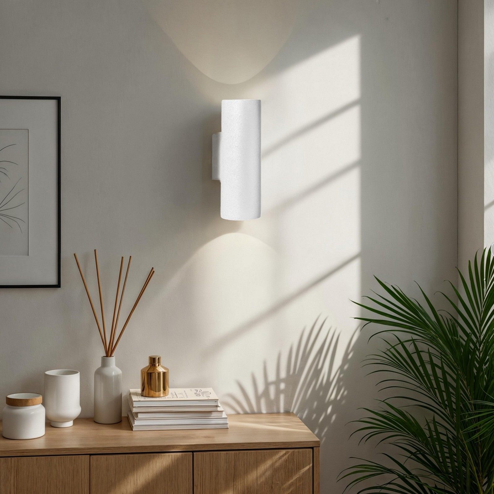 Applique da interno / esterno JIM cemento Bianco opaco cm L9 P11,5 H25