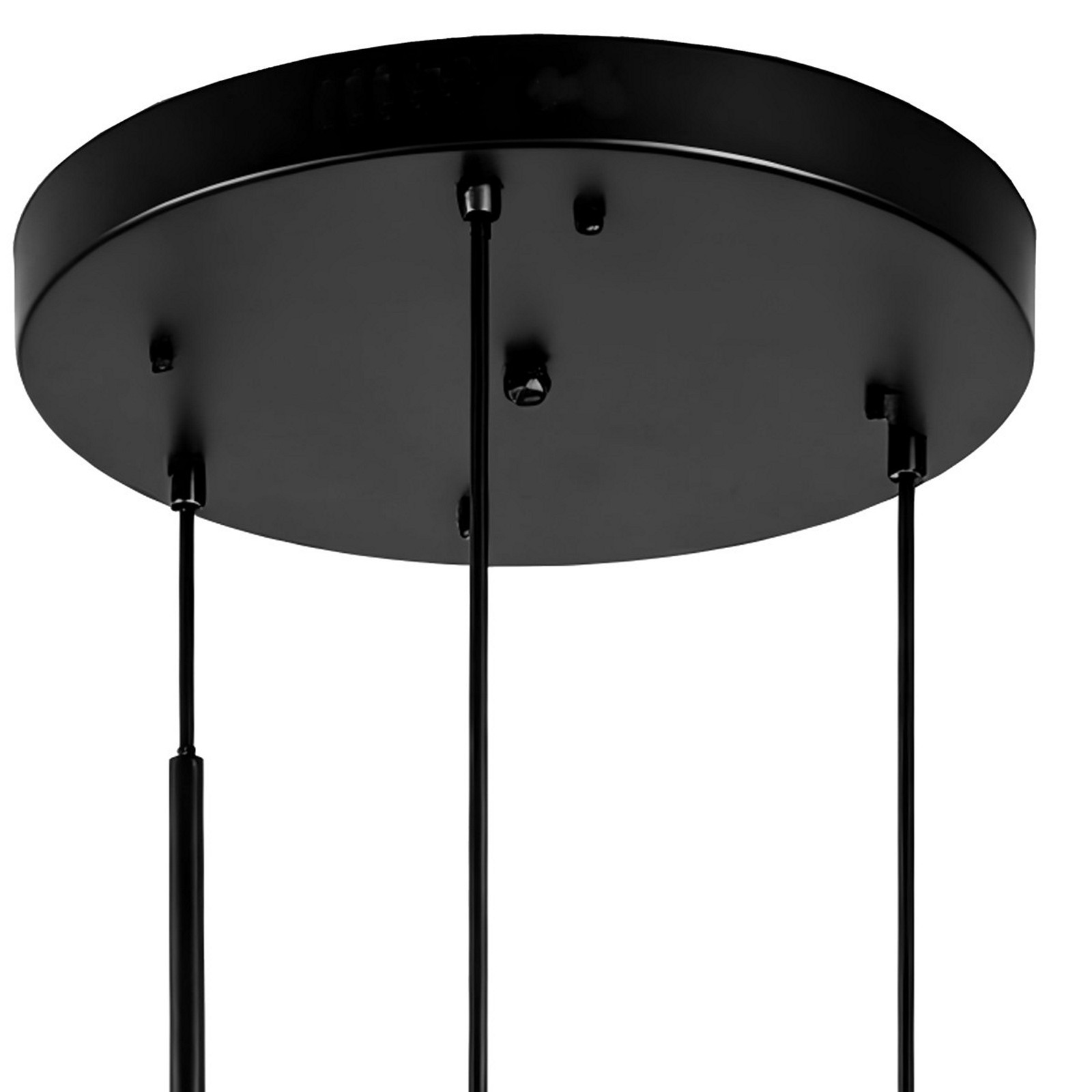 Lampadario KARLA BIG vetro Bianco opaco metallo colore Nero opaco H150 Ø50