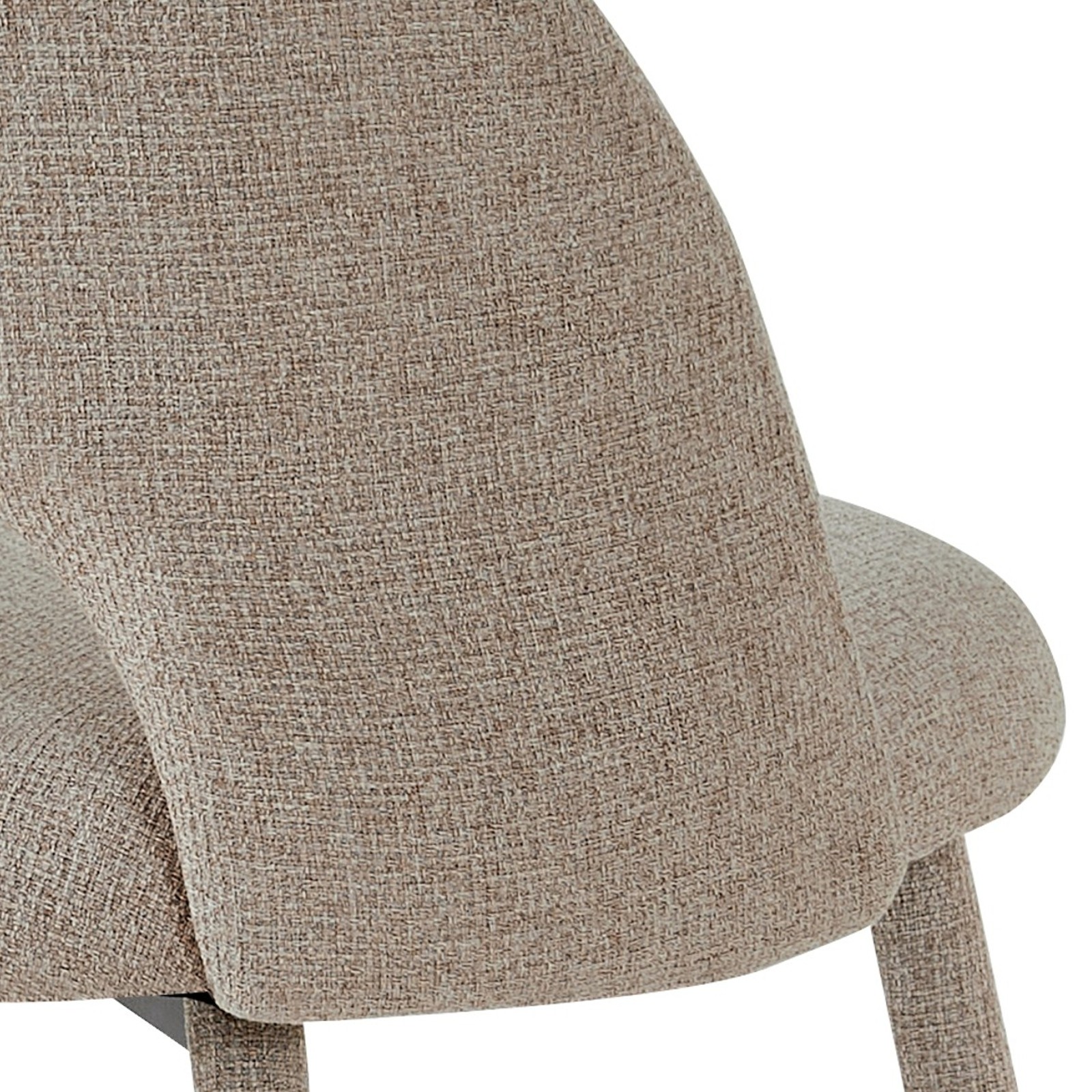 Sgabello imbottito BABI BEIGE HOME rivestito in tessuto di colore BEIGE H79 L51 P54
