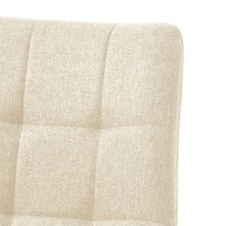 Sedia imbottita NEW UNITY BEIGE WHITE EASY CLEAN tessuto Beige facile pulizia gambe metallo Bianco opaco L46 P56 H85 cm