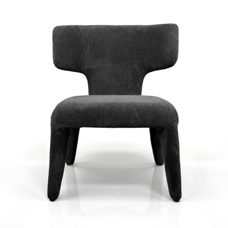 Poltrona ILARY ANTRACITE completamente rivestita tessuto Antracite cm H80 L67 P75