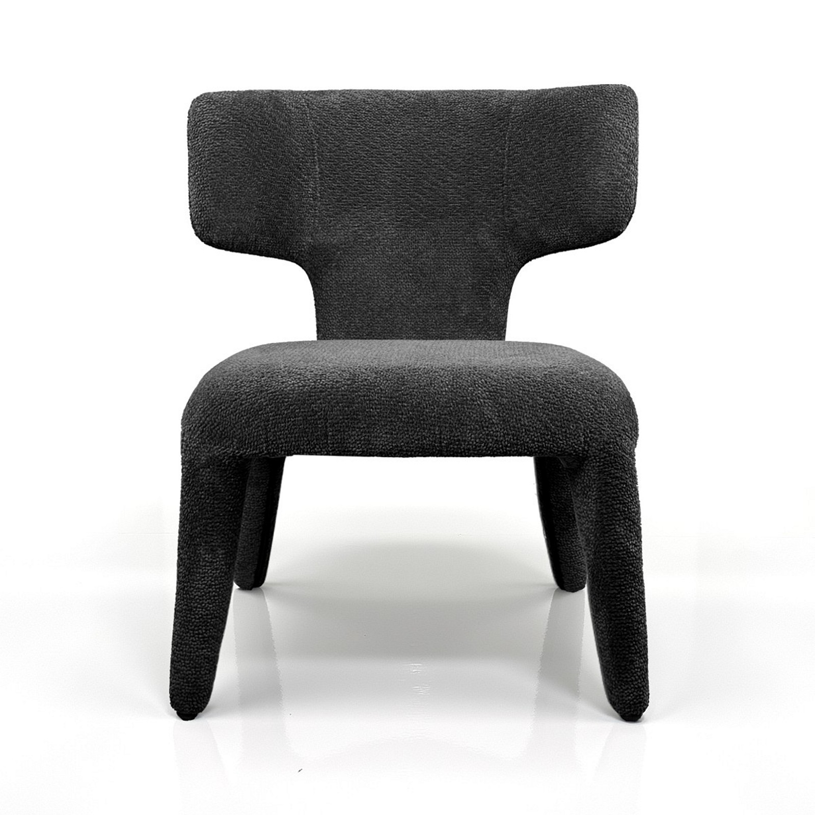 Poltrona ILARY ANTRACITE completamente rivestita tessuto Antracite cm H80 L67 P75