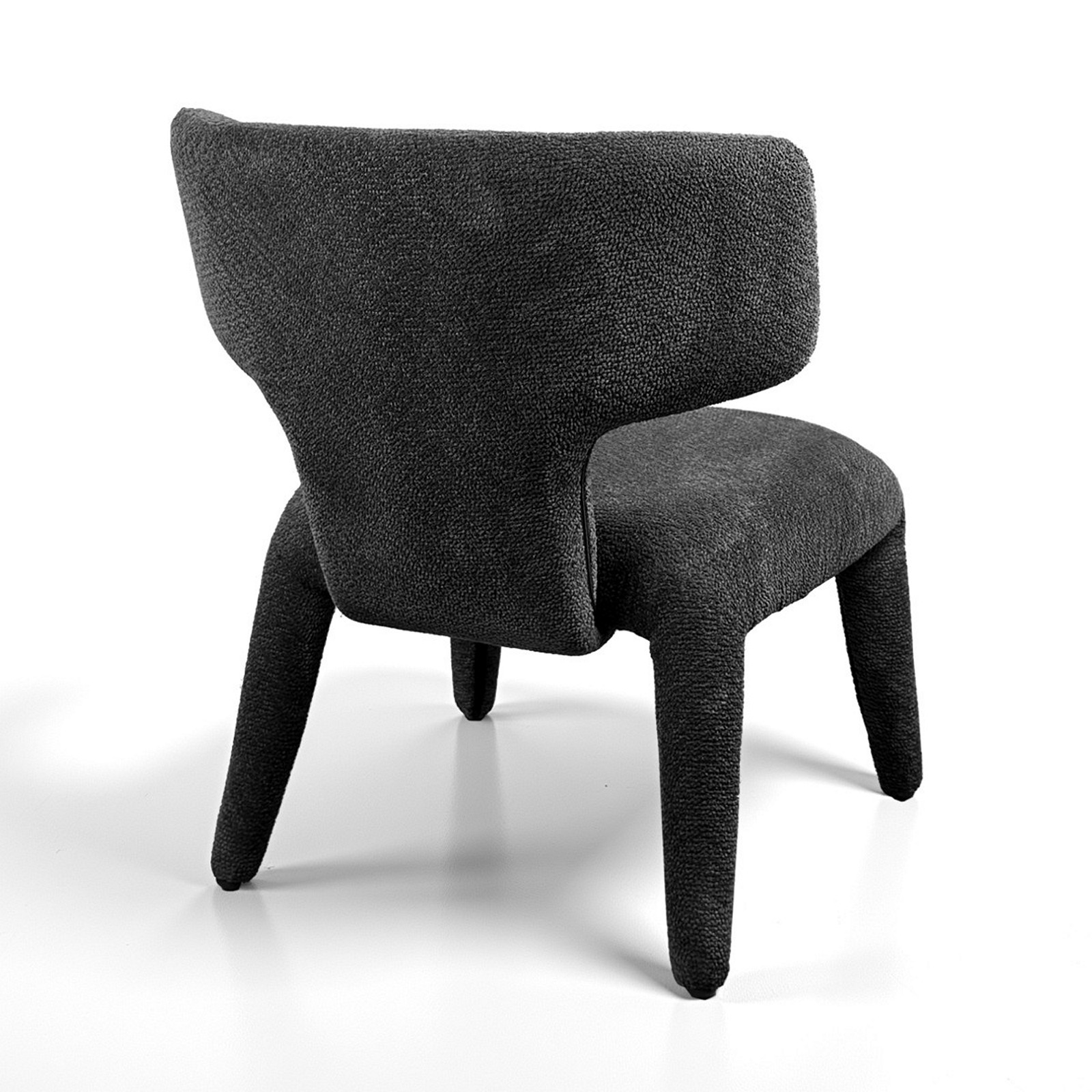 Poltrona ILARY ANTRACITE completamente rivestita tessuto Antracite cm H80 L67 P75