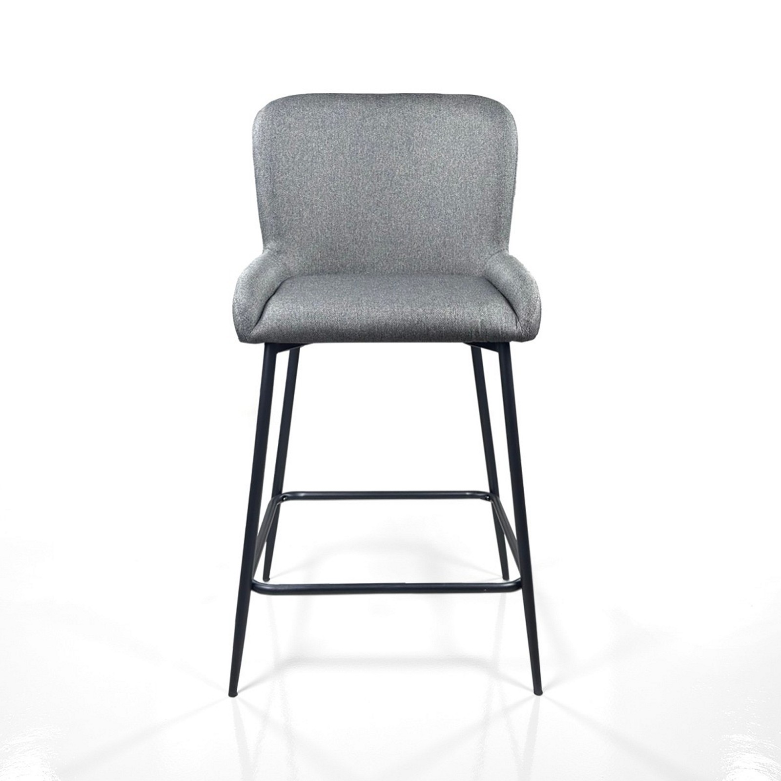 Sgabello TYNA GRIGIO HOME tessuto Grigio struttura metallo Nero opaco cm H92 L47 P53