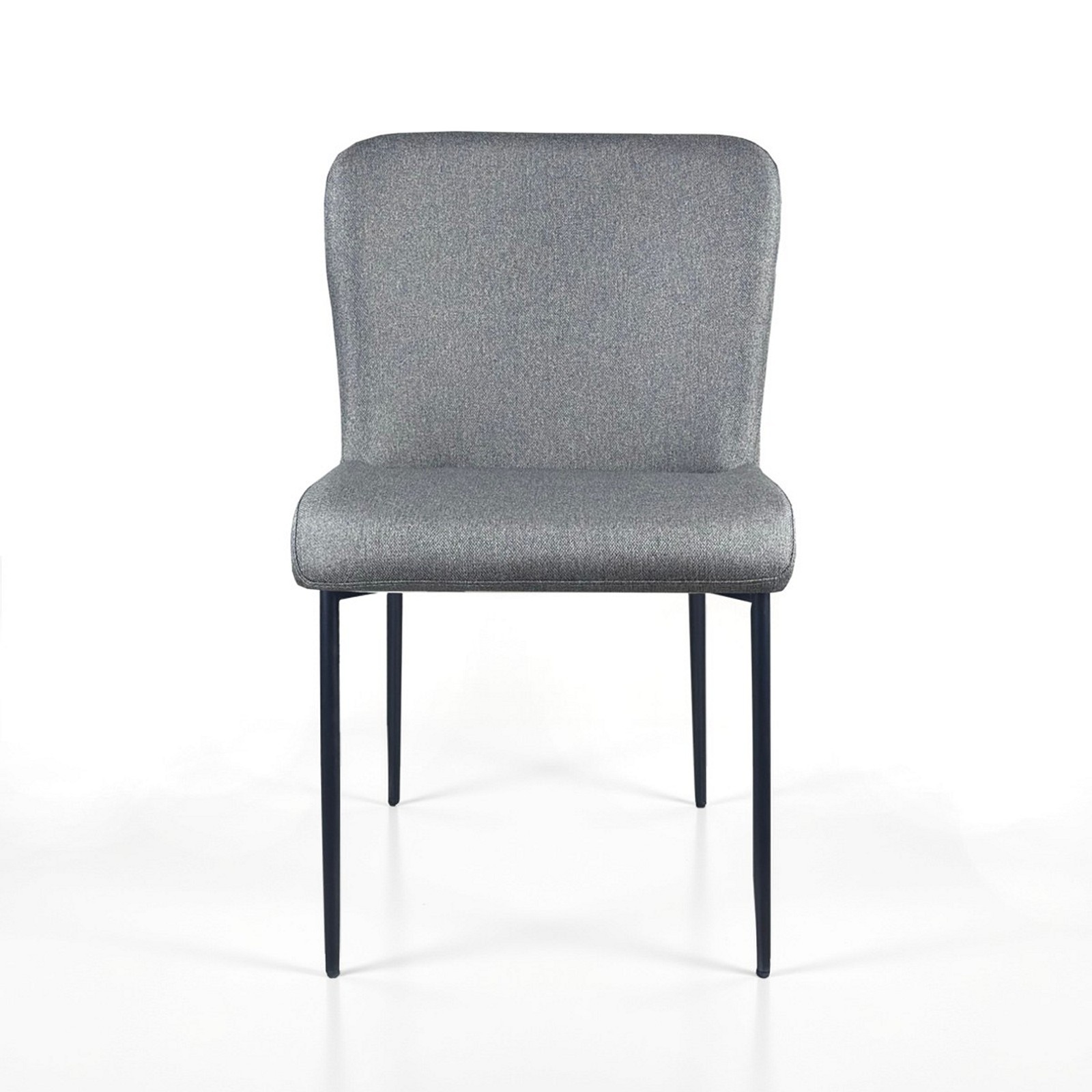 Sedia TYNA GRIGIA tessuto Grigio struttura metallo Nero opaco cm H82 L49 P59