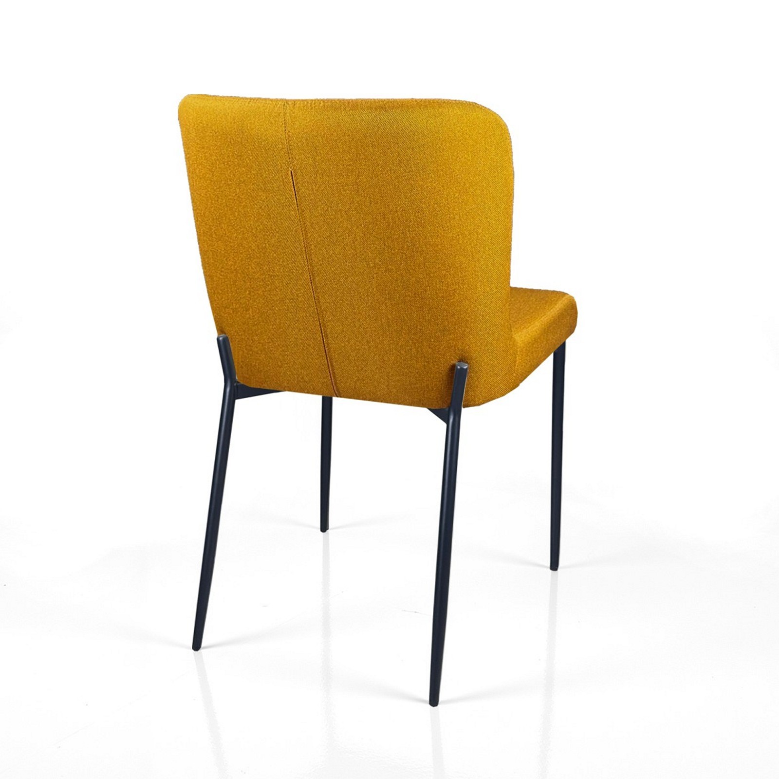 Sedia TYNA GIALLA tessuto Giallo struttura metallo Nero opaco cm H82 L49 P59