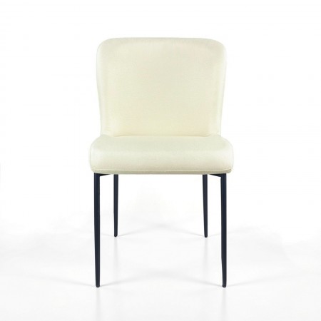 Sedia TYNA BEIGE tessuto Beige struttura metallo Nero opaco cm H82 L49 P59