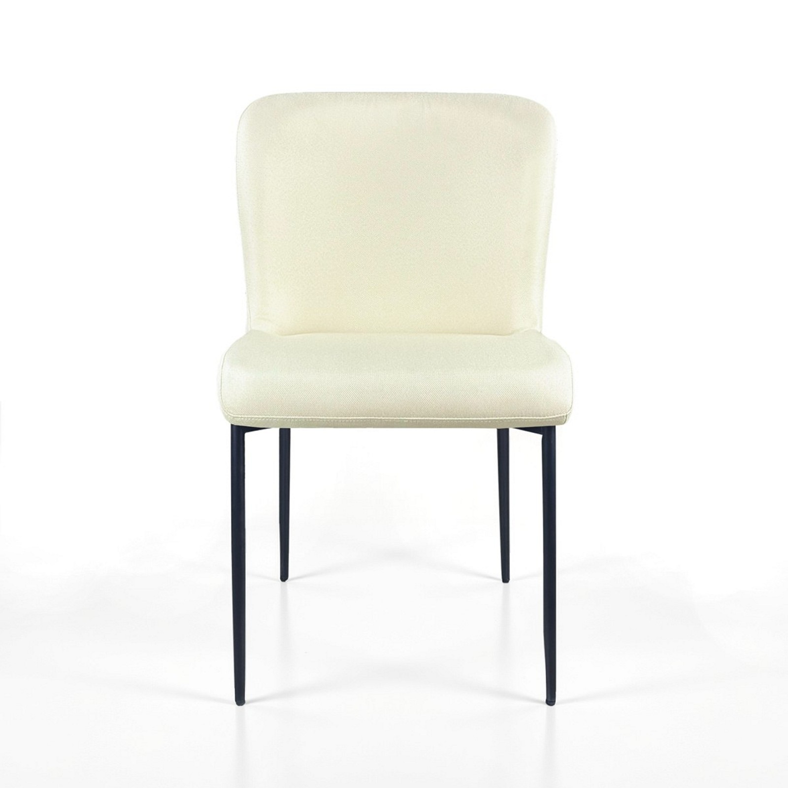 Sedia TYNA BEIGE tessuto Beige struttura metallo Nero opaco cm H82 L49 P59
