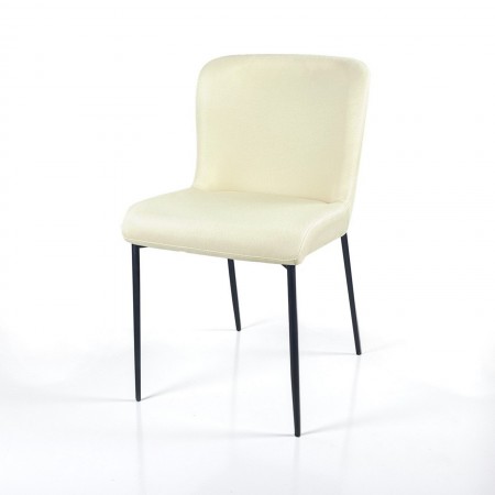 Sedia TYNA BEIGE tessuto Beige struttura metallo Nero opaco cm H82 L49 P59