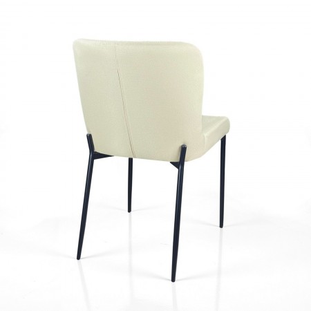 Sedia TYNA BEIGE tessuto Beige struttura metallo Nero opaco cm H82 L49 P59