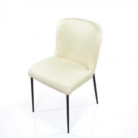 Sedia TYNA BEIGE tessuto Beige struttura metallo Nero opaco cm H82 L49 P59