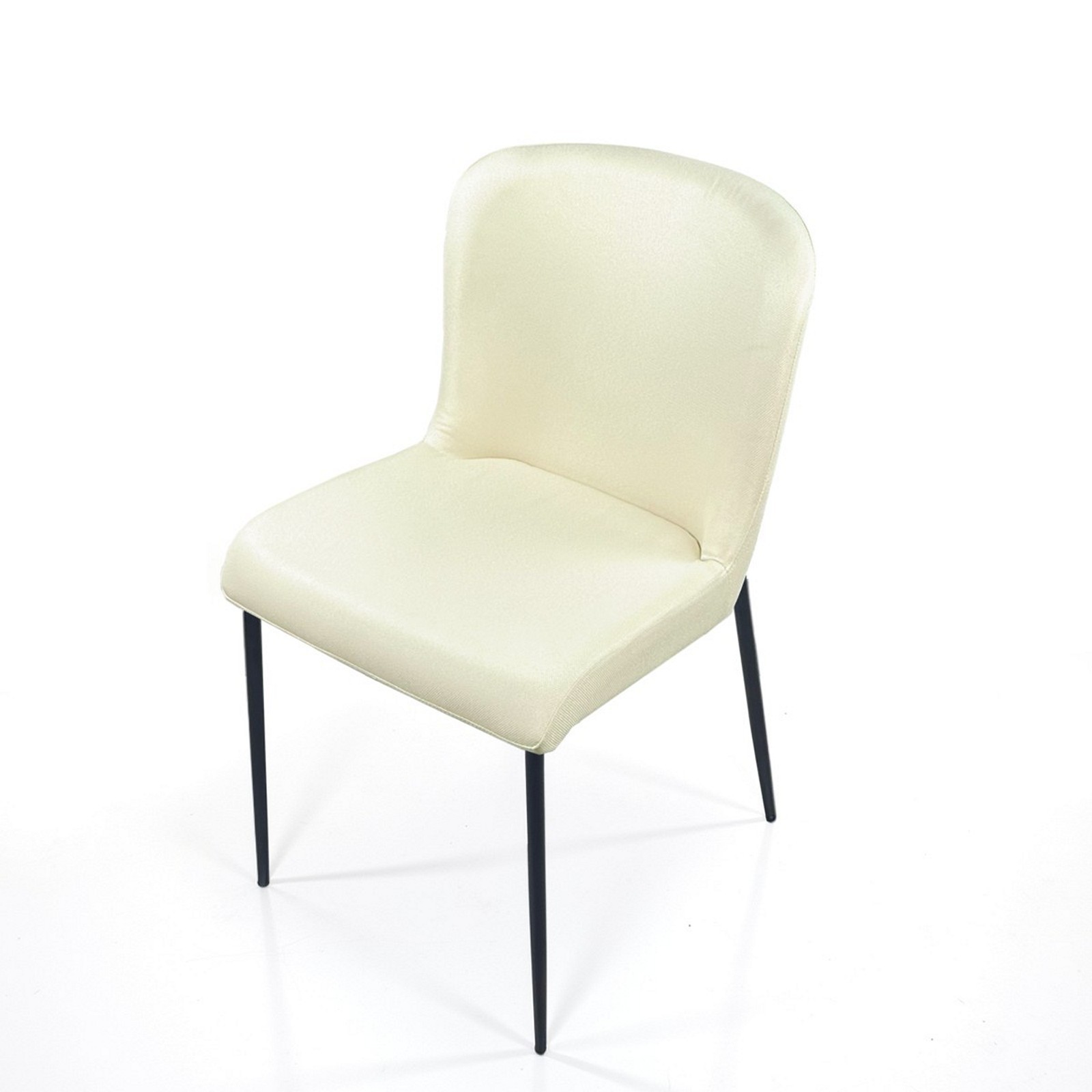 Sedia TYNA BEIGE tessuto Beige struttura metallo Nero opaco cm H82 L49 P59