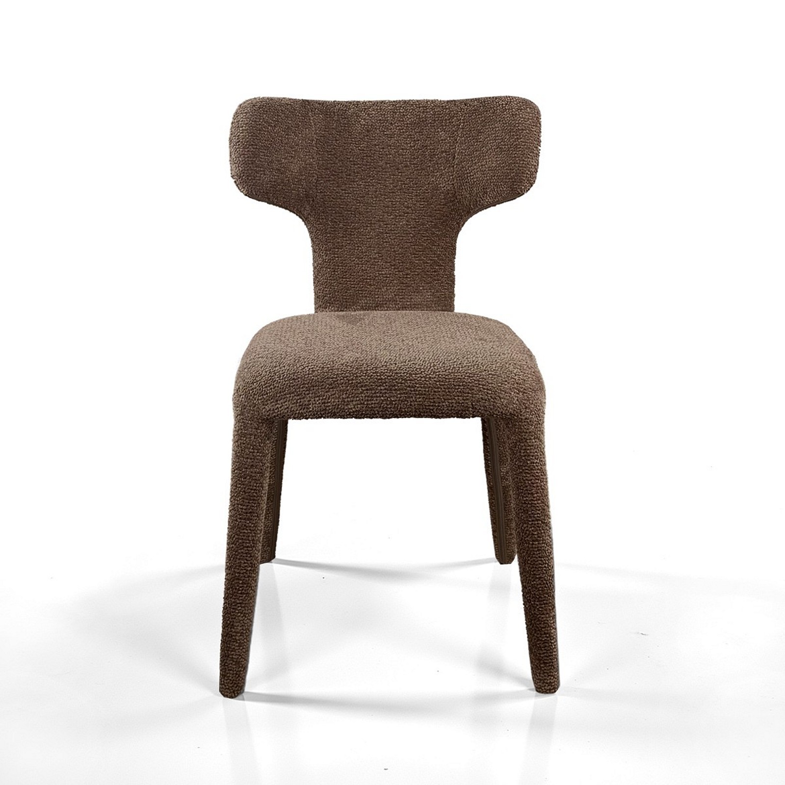 Sedia ILARY MARRONE completamente rivestita in tessuto Marrone cm H81 L50 P60