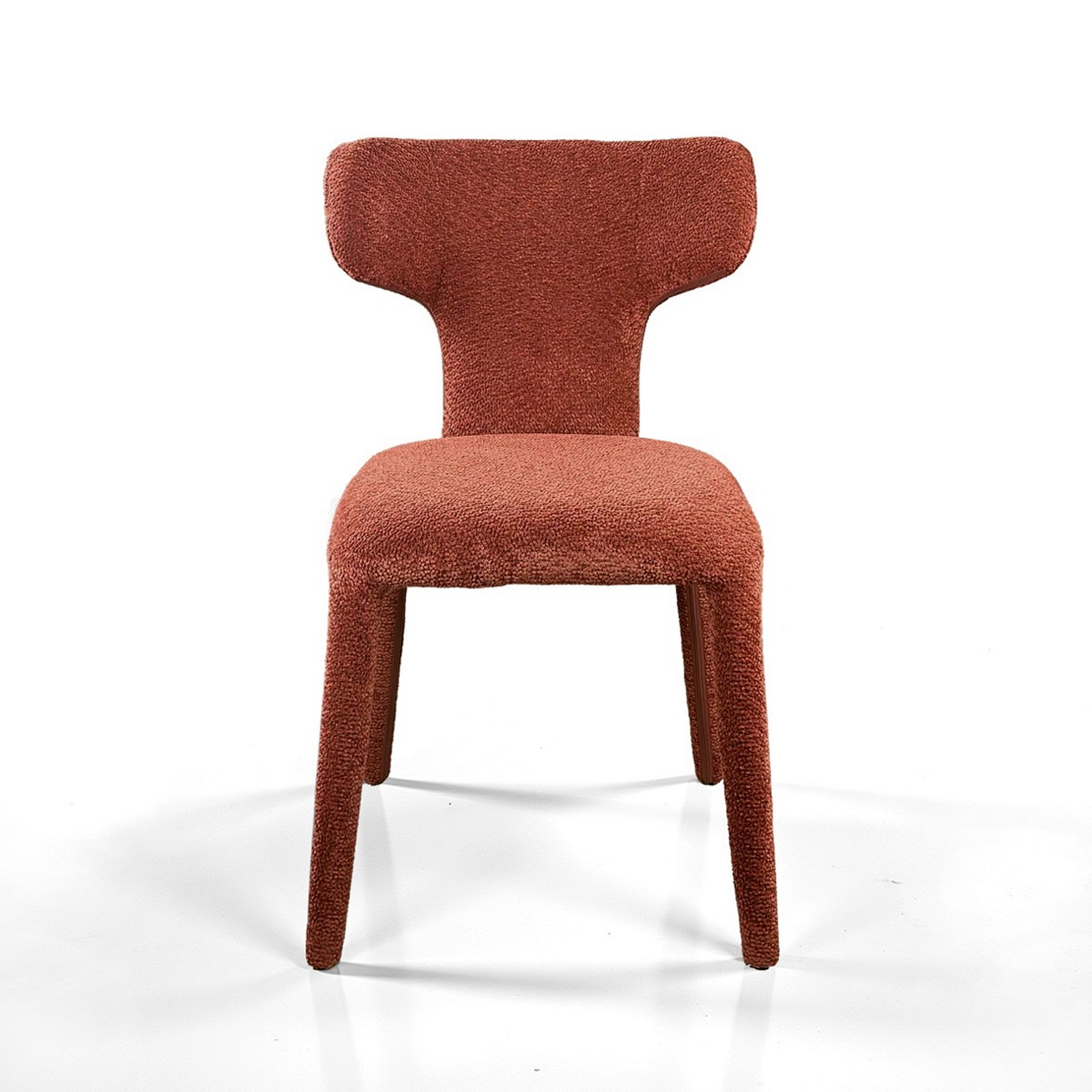 Sedia ILARY ROSSO MATTONE completamente rivestita in tessuto Rosso Mattone cm H81 L50 P60