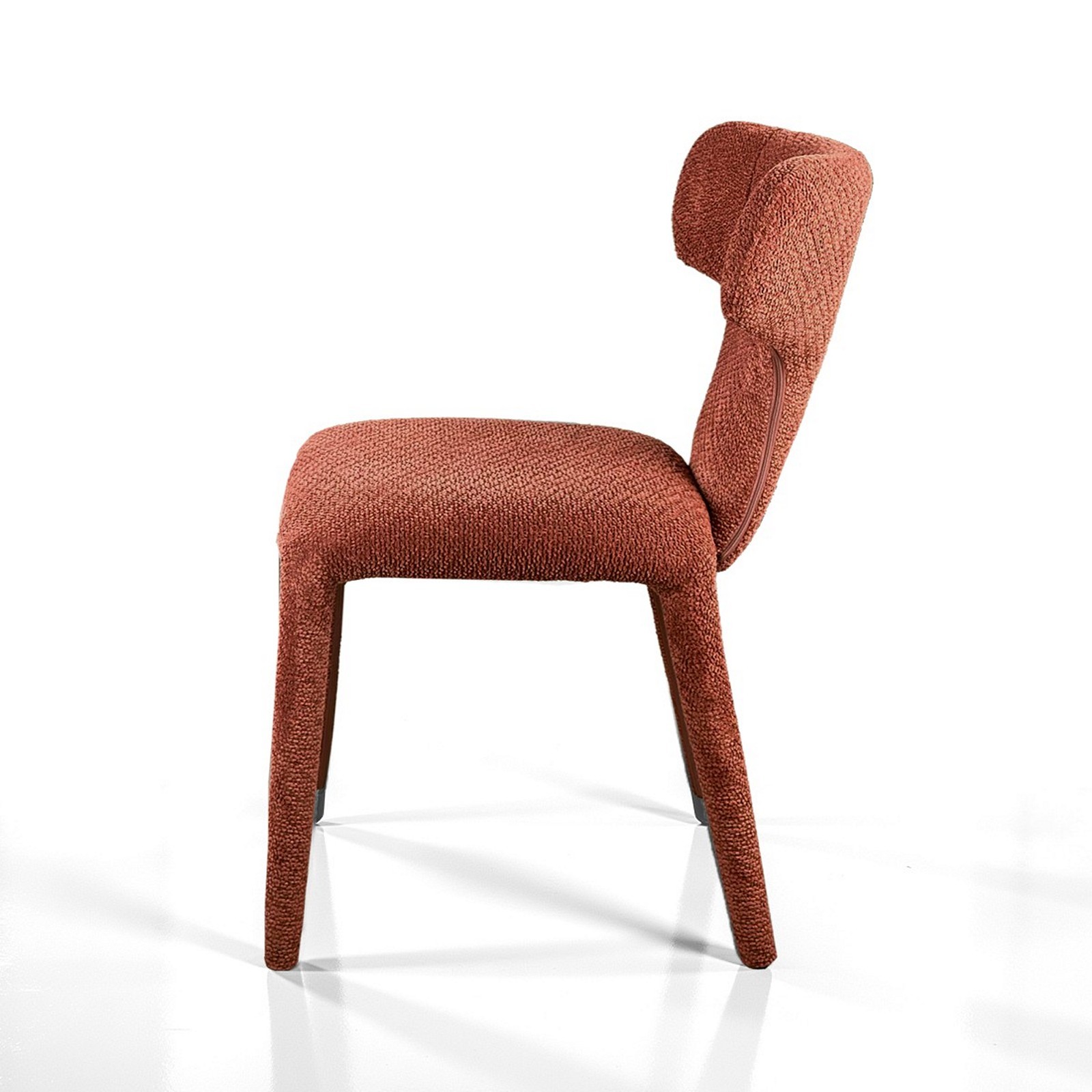 Sedia ILARY ROSSO MATTONE completamente rivestita in tessuto Rosso Mattone cm H81 L50 P60