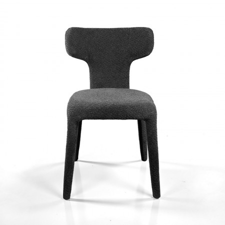 Sedia ILARY ANTRACITE completamente rivestita in tessuto Antracite cm H81 L50 P60