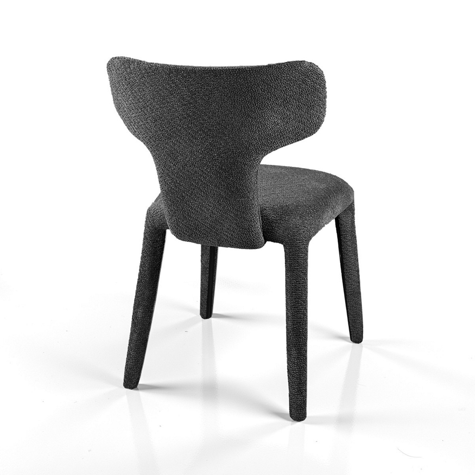 Sedia ILARY ANTRACITE completamente rivestita in tessuto Antracite cm H81 L50 P60