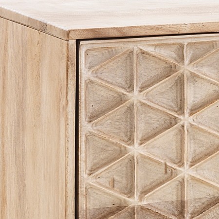 Madia 2 ante 3 cassetti GIARDO legno massello di Mango prodotto artigianale cm H80 L144 P40