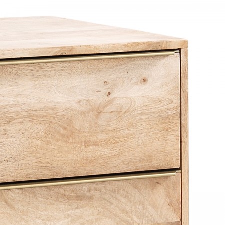 Madia 2 ante 3 cassetti GIARDO legno massello di Mango prodotto artigianale cm H80 L144 P40