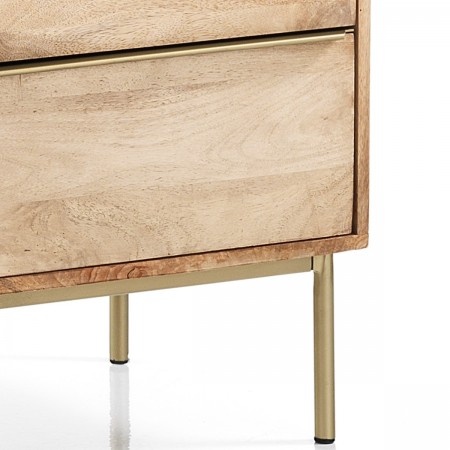 Madia 2 ante 3 cassetti GIARDO legno massello di Mango prodotto artigianale cm H80 L144 P40