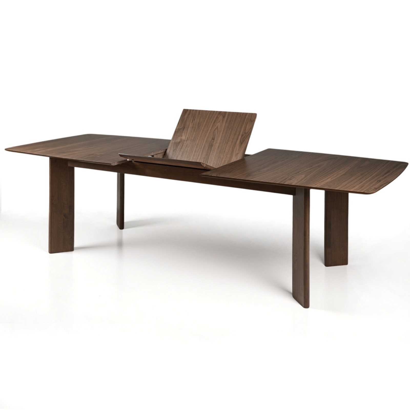 Tavolo allungaile BORGO struttura legno massello finitura Noce scuro piano MDF impiallacciato finitura Noce cm H75 P105 L200-260
