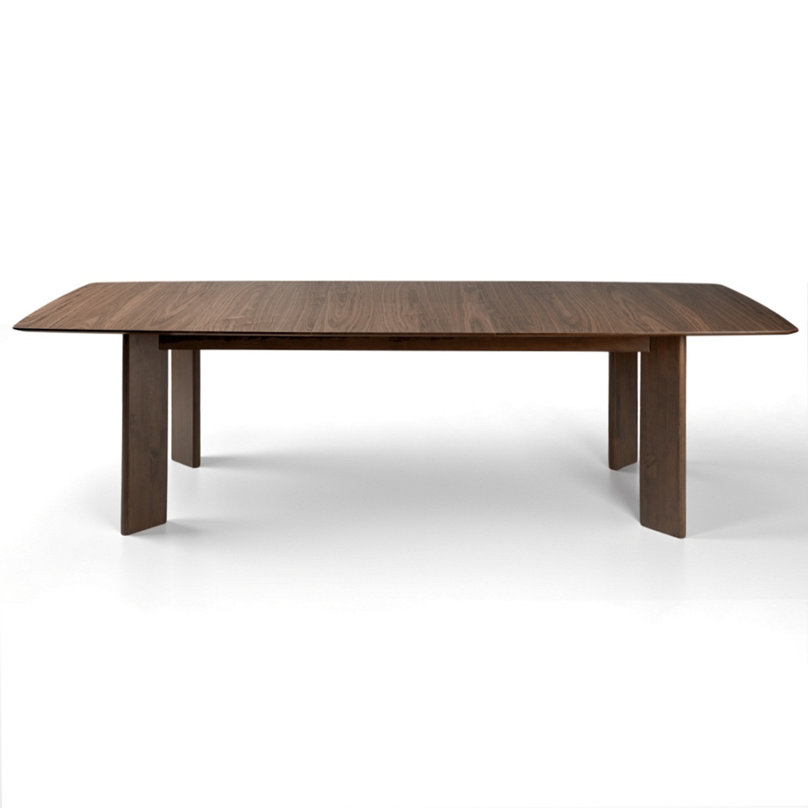 Tavolo allungaile BORGO struttura legno massello finitura Noce scuro piano MDF impiallacciato finitura Noce cm H75 P105 L200-260