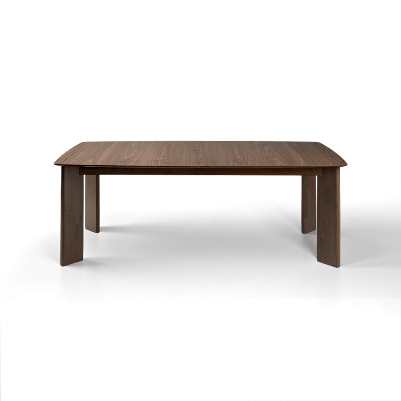 Tavolo allungaile BORGO struttura legno massello finitura Noce scuro piano MDF impiallacciato finitura Noce cm H75 P105 L200-260