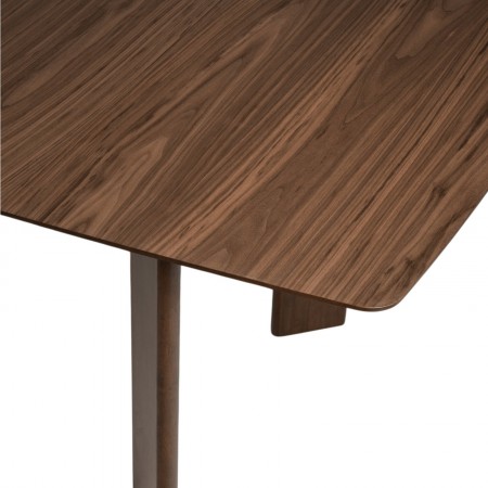 Tavolo allungaile BORGO struttura legno massello finitura Noce scuro piano MDF impiallacciato finitura Noce cm H75 P105 L200-260