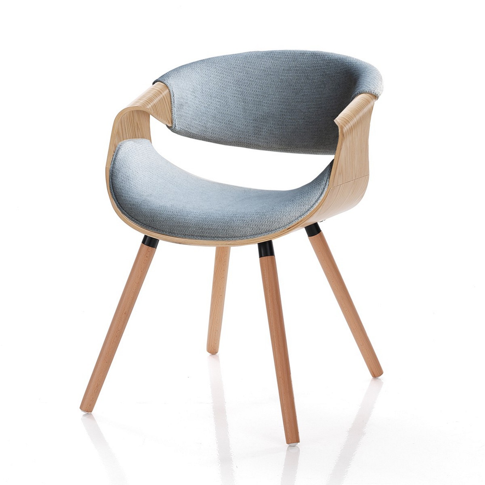 Sedia CAMBRIDGE 2 ROVERE GRIGIA legno finitura Rovere tessuto Grigio WATER REPELLENT gambe legno finitura Rovere cm H72 L53 P59
