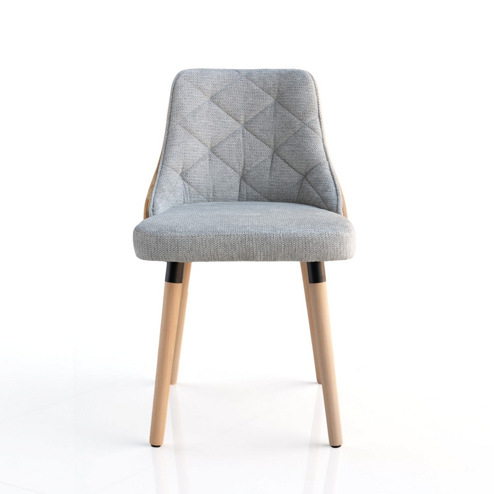 Sedia NATISHA ROVERE / GRIGIA legno finitura Rovere gambe legno finitura Rovere tessuto Grigio WATER REPELLENT H80 L47 P55