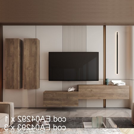 Elemento modulare THONE 100 NOCE per creare diverse composizioni da ingresso fino a parete attrezzata cm. 100 x 40 x P34,5