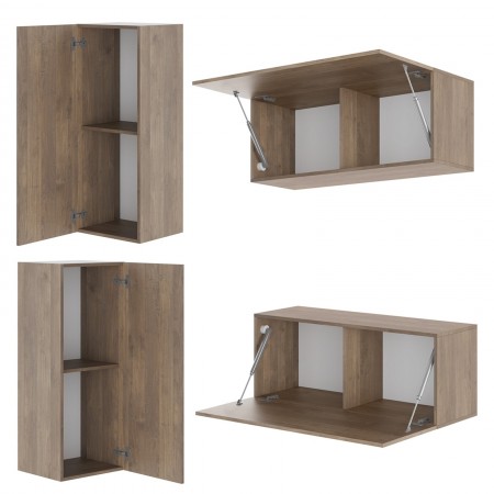 Elemento modulare THONE 100 NOCE per creare diverse composizioni da ingresso fino a parete attrezzata cm. 100 x 40 x P34,5
