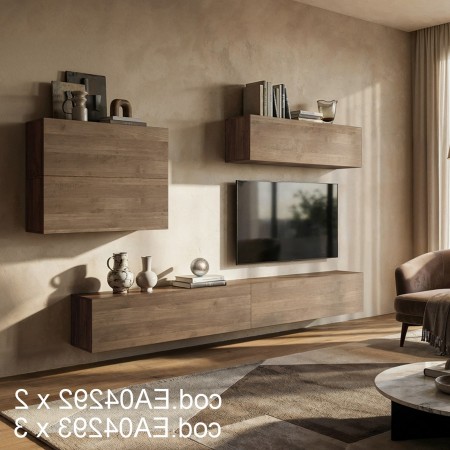 Elemento modulare THONE 100 NOCE per creare diverse composizioni da ingresso fino a parete attrezzata cm. 100 x 40 x P34,5