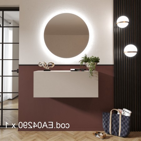 Elemento modulare THONE 100 CASHMERE per creare diverse composizioni da ingresso fino a parete attrezzata cm. 100 x 40 x P34,5