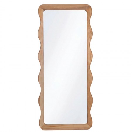 Specchio da parete KING 1 cornice legno massello finitura Acero cm 180 x 79 montaggio orizzontale / verticale
