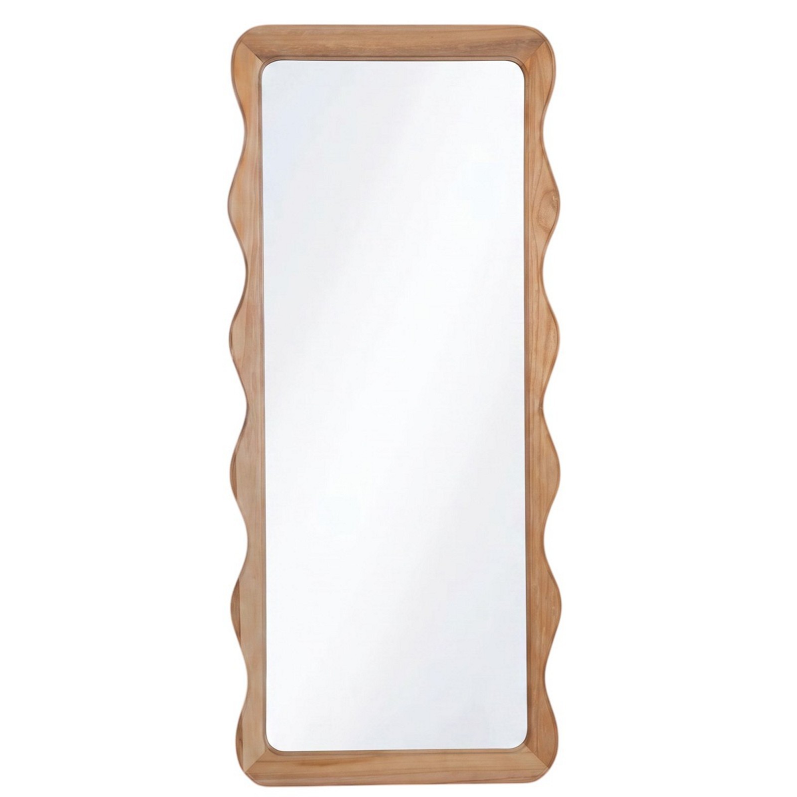 Specchio da parete KING 1 cornice legno massello finitura Acero cm 180 x 79 montaggio orizzontale / verticale