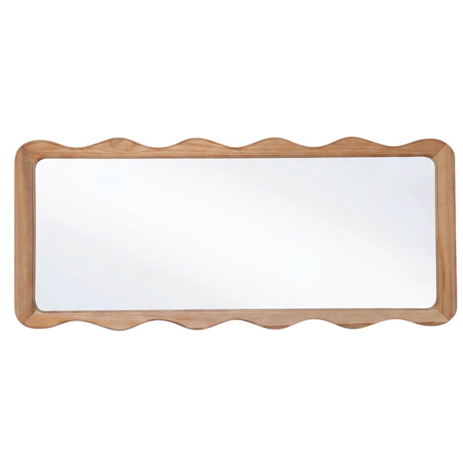 Specchio da parete KING 1 cornice legno massello finitura Acero cm 180 x 79 montaggio orizzontale / verticale
