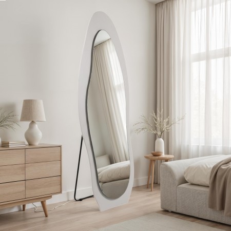Specchio da terra KING 02 luce LED accensione Touch tre tonalità regolabili cm H160 L83 P33