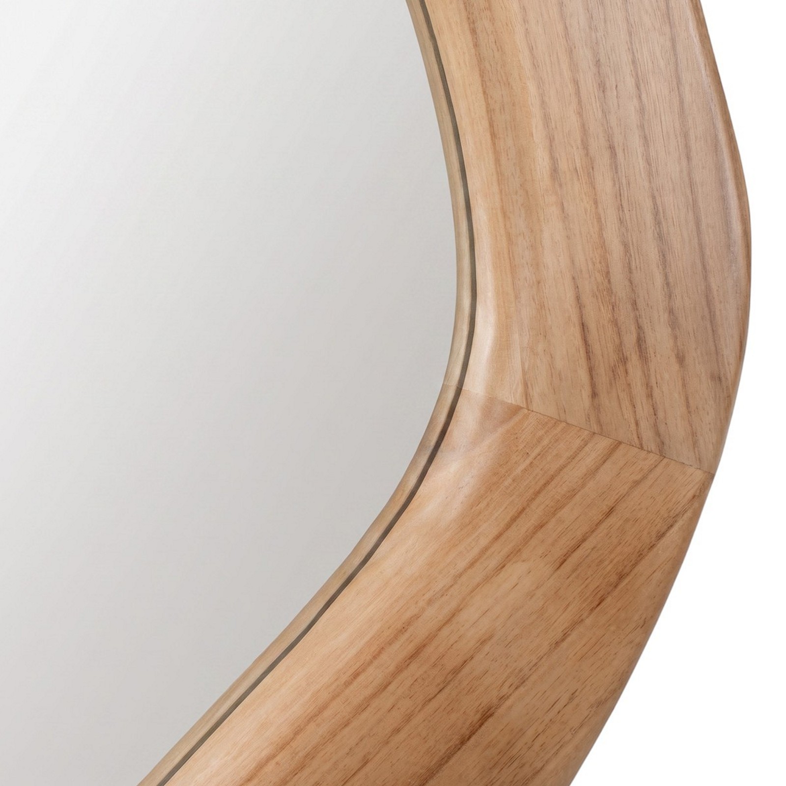 Specchio da parete KING 03 cornice legno massello finitura Acero cm 100 x 70