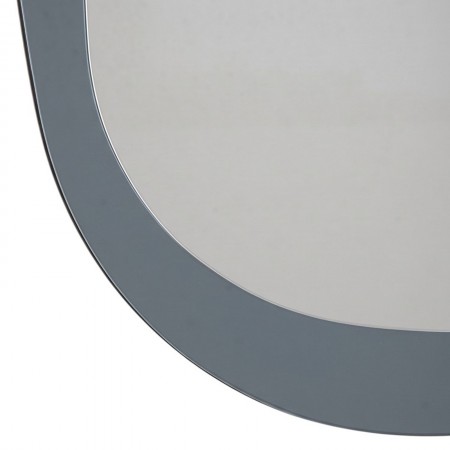 Specchio da parete KING 07 doppio specchio a filo lucido posteriore colore Nero cm.H76 L54 Sp0,3