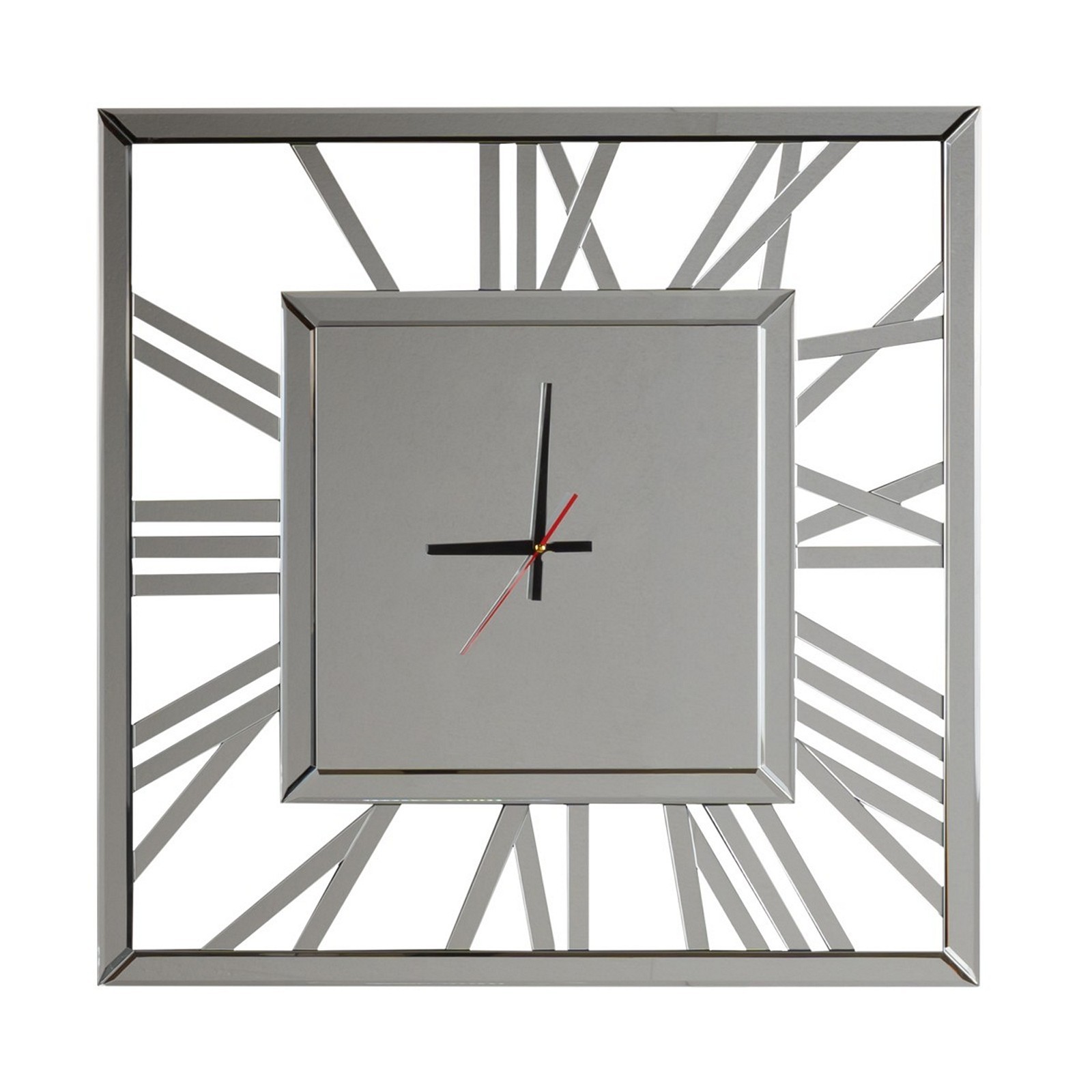 Orologio a specchio da parete APPIA  MDF rivestito con specchio da mm.3 cm 75 x 75 sp.1,9