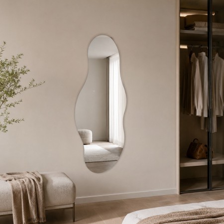 Specchio da parete KING 09 luce LED accensione Touch tre tonalità regolabili cm H150 L60 P1,9