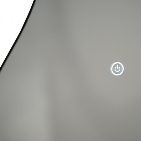 Specchio da parete KING 09 luce LED accensione Touch tre tonalità regolabili cm H150 L60 P1,9