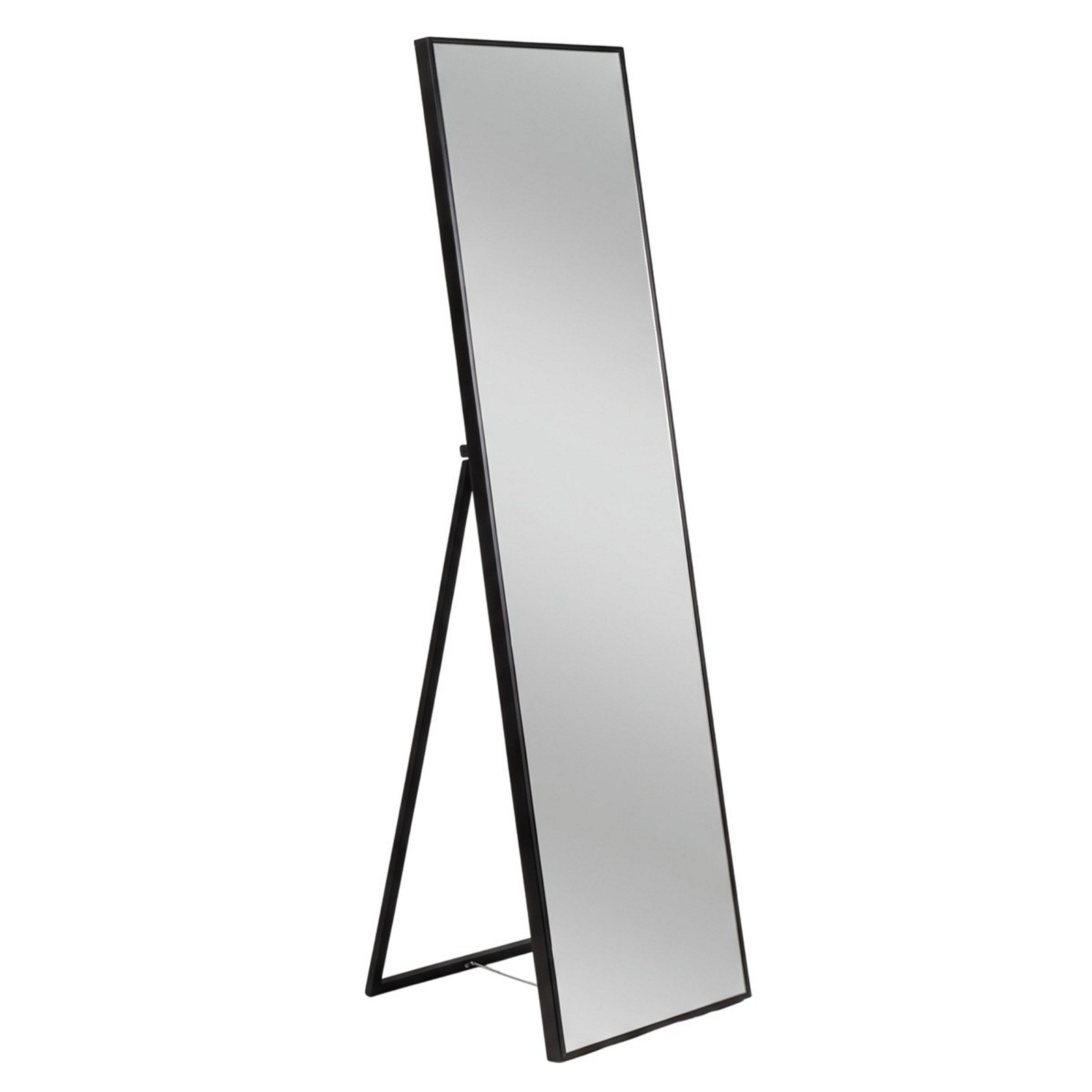 Specchio da terra KING 12 struttura MDF Nero opaco cm H170 L50 P48