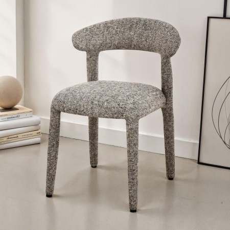 Sedia MAGDA MARRONE tessuto di colore MARRONE melange H80 L54 P56